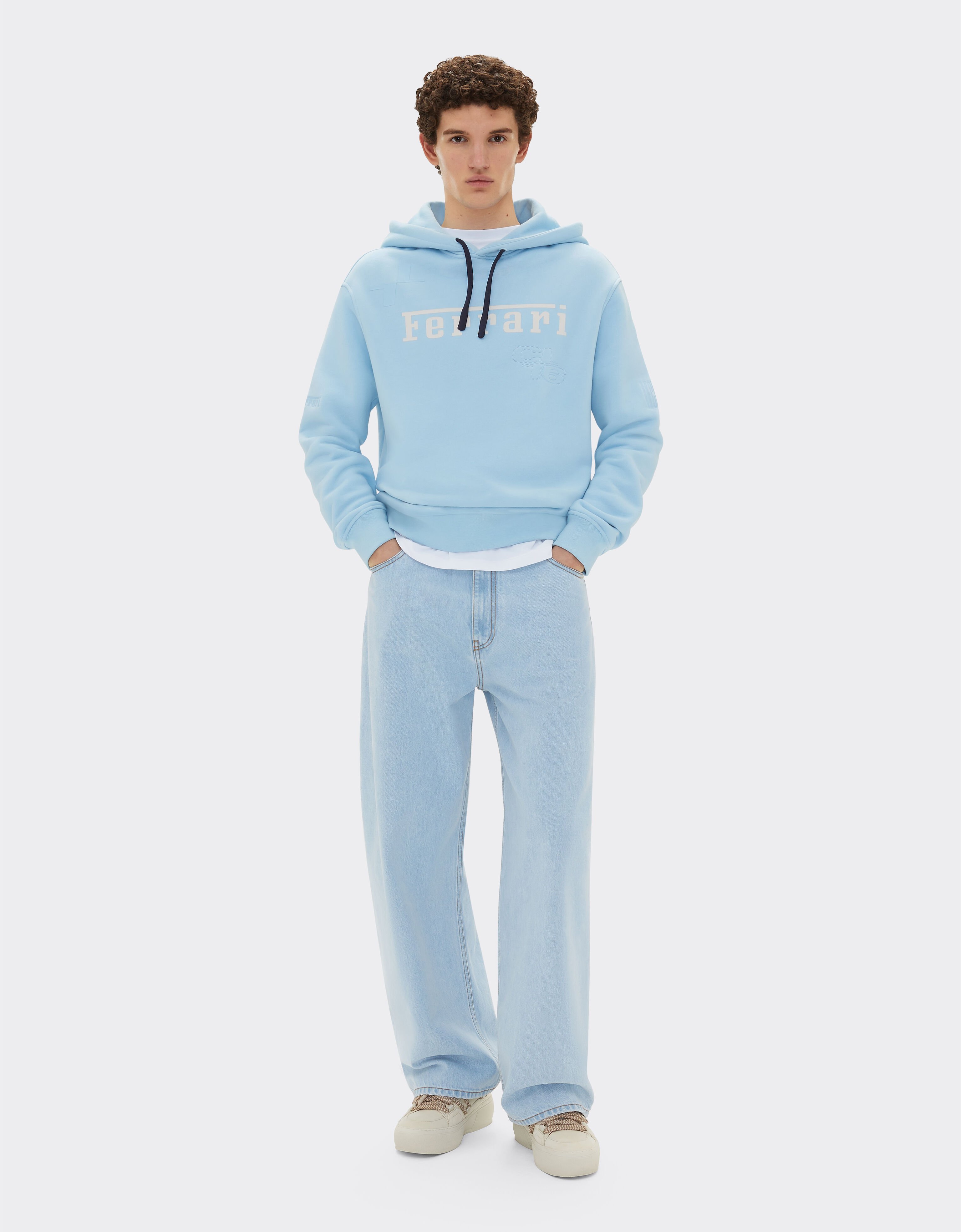 Ferrari Sweat à capuche Ferrari x Charles Leclerc Bleu Acier 49124f