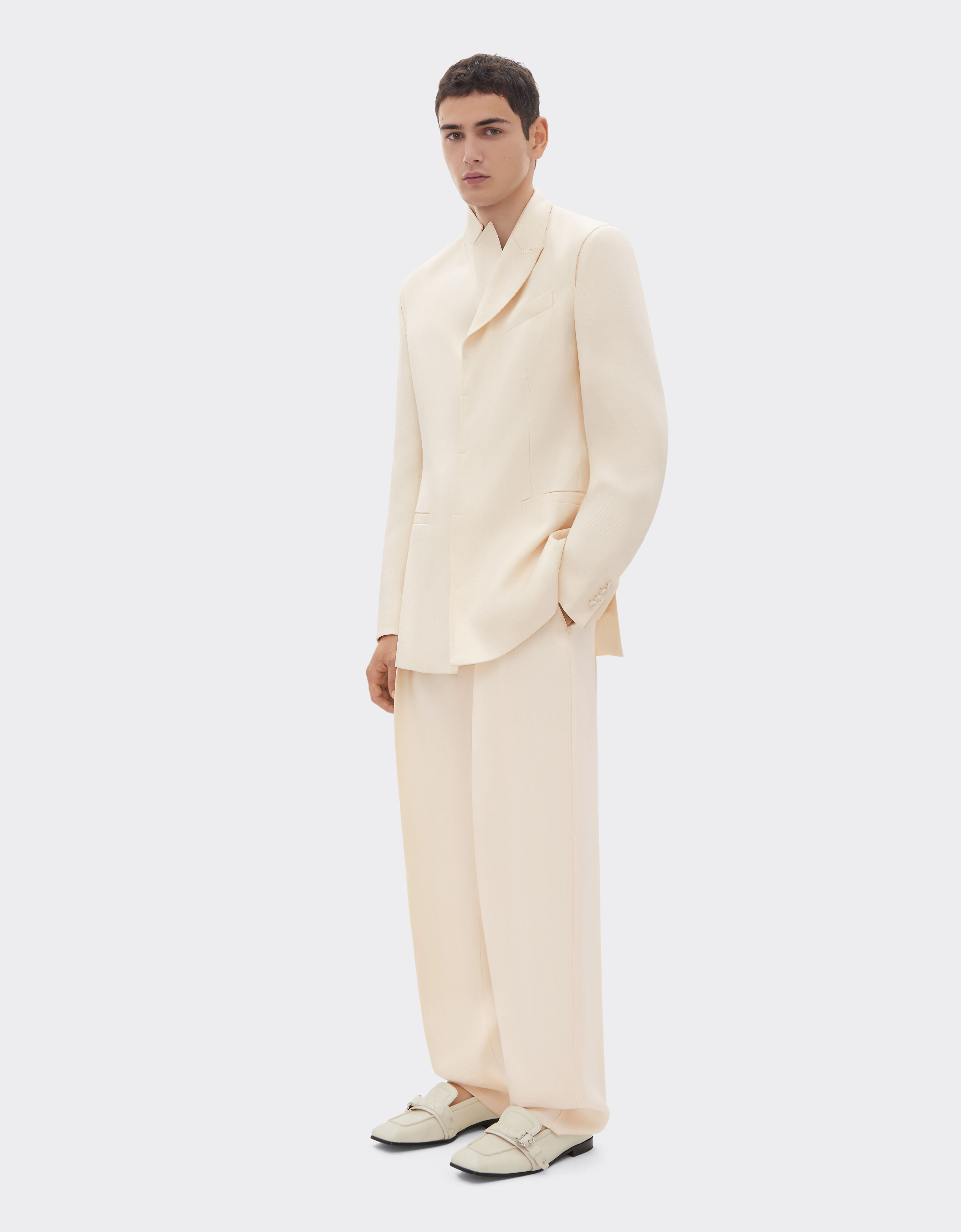 Ferrari Shantung silk trousers Avorio 50898f