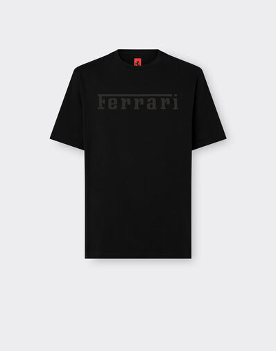 Ferrari Cotton T-shirt with Ferrari logo Ecru 22039f