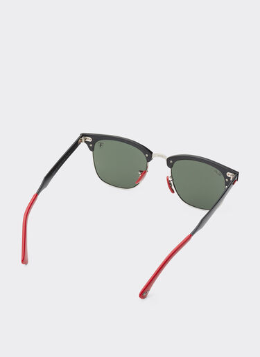 Ferrari Ray-Ban für Scuderia Ferrari RB3807M aus schwarzem Metall mit grünen Gläsern Schwarz F1511f