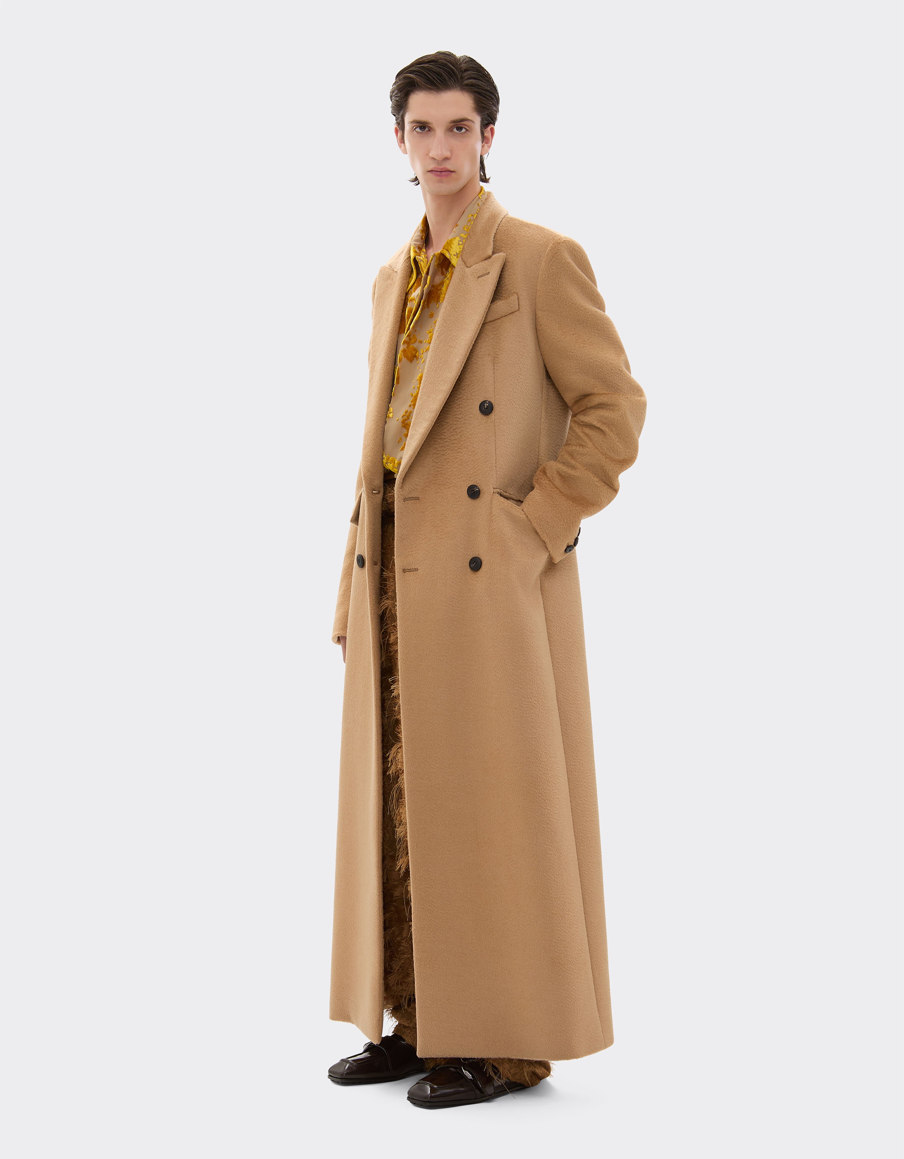 Ferrari Double-breasted coat in sable-effect alpaca Camel 49839f