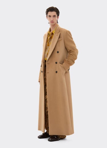 Double-breasted coat in sable-effect alpaca Ferrari Double-breasted coat in sable-effect alpaca Camel 49839f