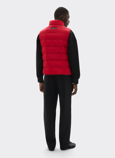 Ferrari Quilted nylon vest with Ferrari Scudetto Rosso SWMVT0001WNY0003f