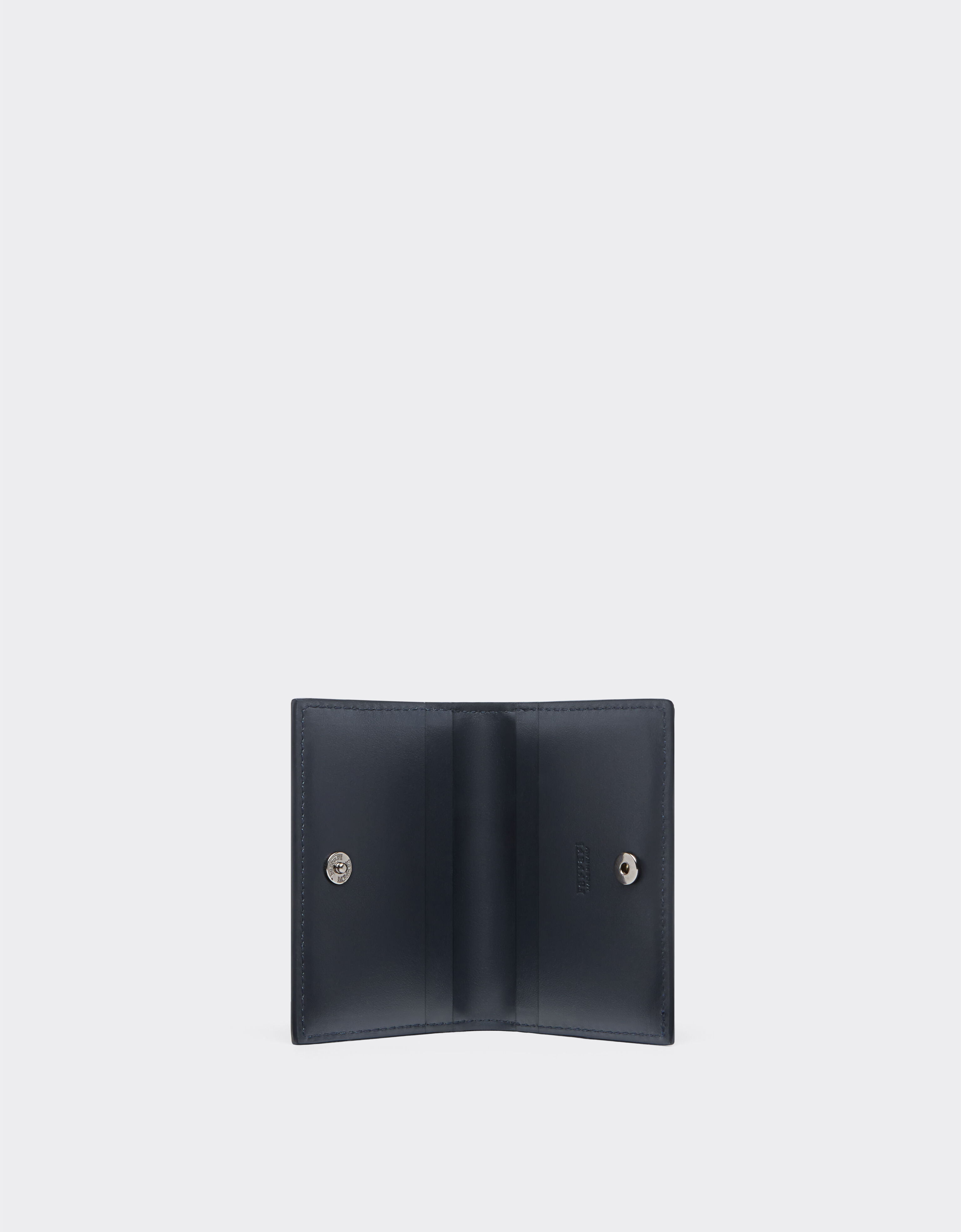 Ferrari Ferrari GT foldable card holder in brushed leather Navy 21422f