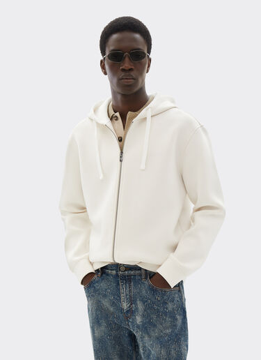 Ferrari Zipped sweatshirt in scuba fabric Ivory 49285f