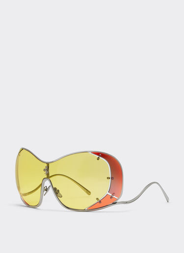 Ferrari Ferrari-Sonnenbrille mit gelben Gläsern Dunkelgrau F0639f