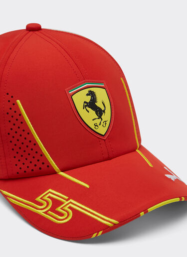 Ferrari 2024 Scuderia Ferrari Team Replica Sainz baseball hat Rosso Corsa F1137f
