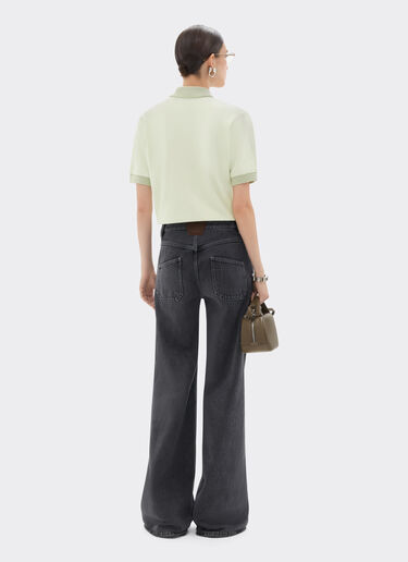 Ferrari Cotton interlock polo shirt Granite Green 50140f