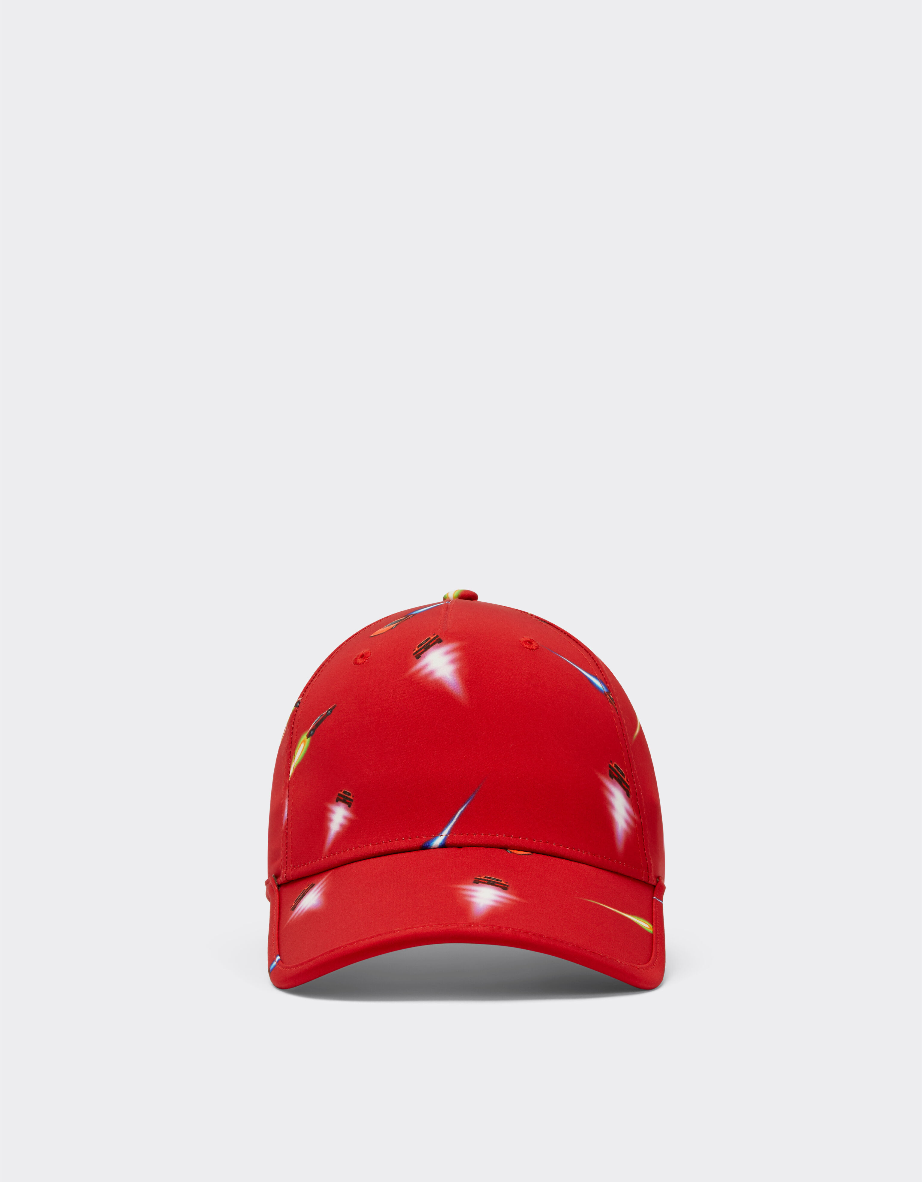 Ferrari Hat with Ferrari Cars print Rosso Corsa F1151fK
