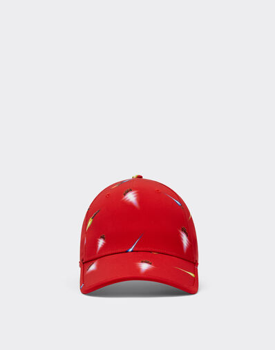 Ferrari Hat with Ferrari Cars print Rosso Corsa 20274fK