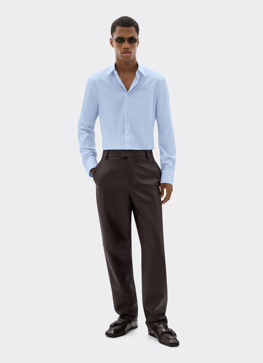 Ferrari Cotton shirt with micro-stripe Optical White 22617f