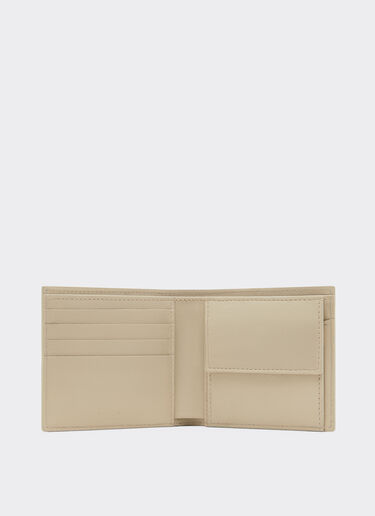 Ferrari Cartera de piel con costura diagonal Gesso 49227f