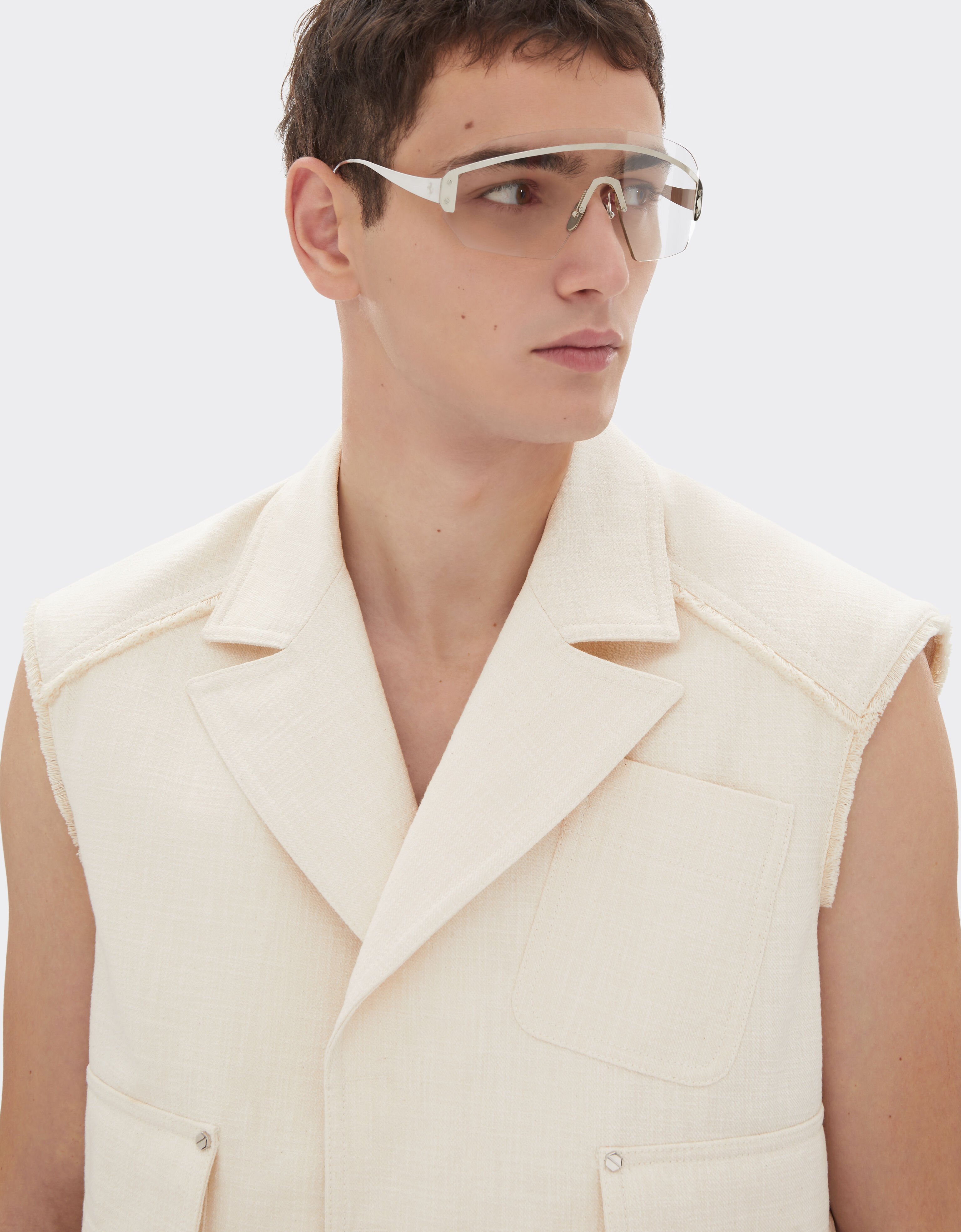 Chaleco de algodón malfilè Ferrari Chaleco de algodón malfilè Avorio 50953f