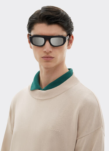 Ferrari Cotton and silk long sleeve sweater Ecru 48378f