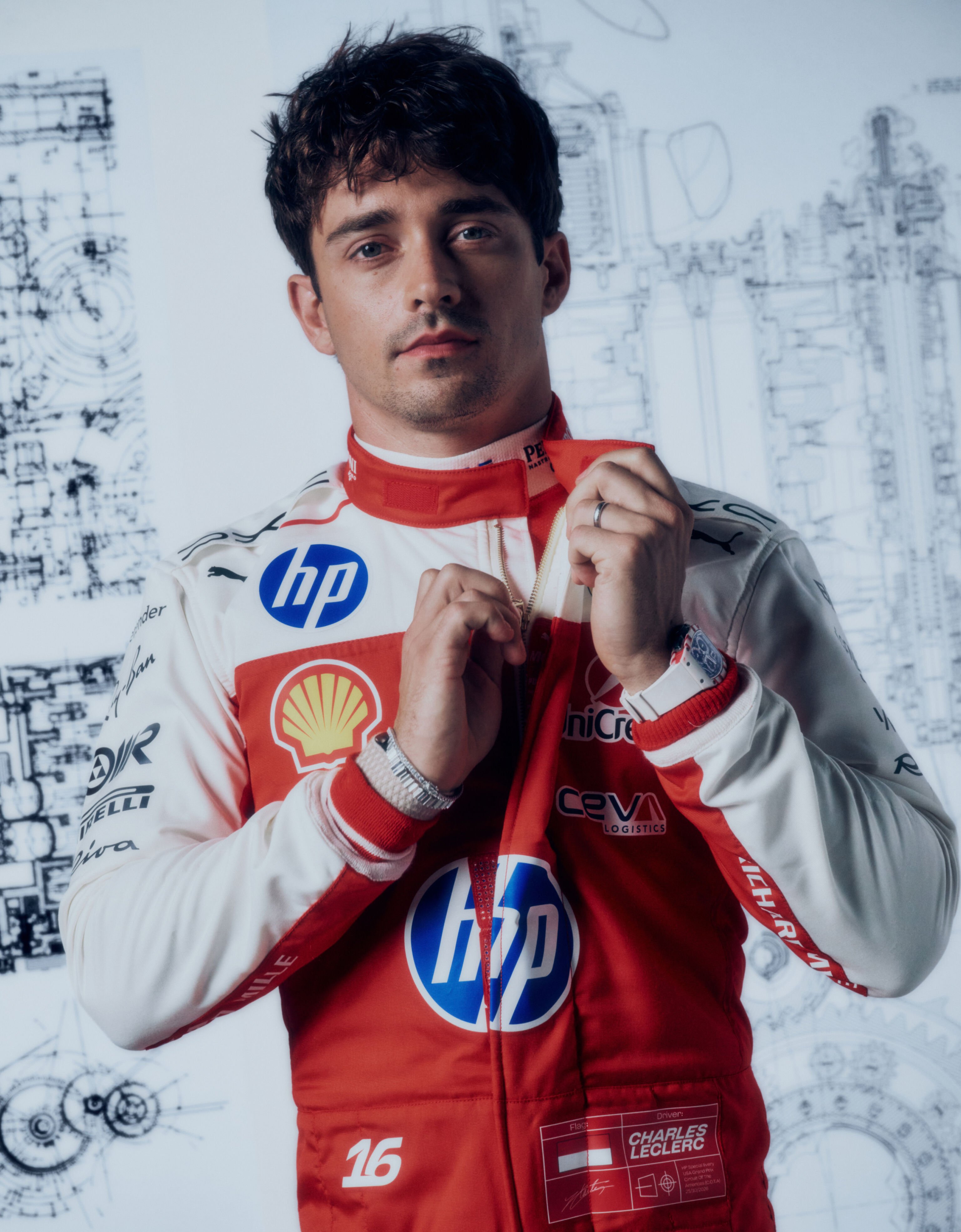 Combinaison de course Leclerc Replica Scuderia Ferrari pour le Grand Prix d'Austin 2026 Ferrari Combinaison de course Leclerc Replica Scuderia Ferrari pour le Grand Prix d'Austin 2026 Rouge Racing LW0JU4120EXT0001f