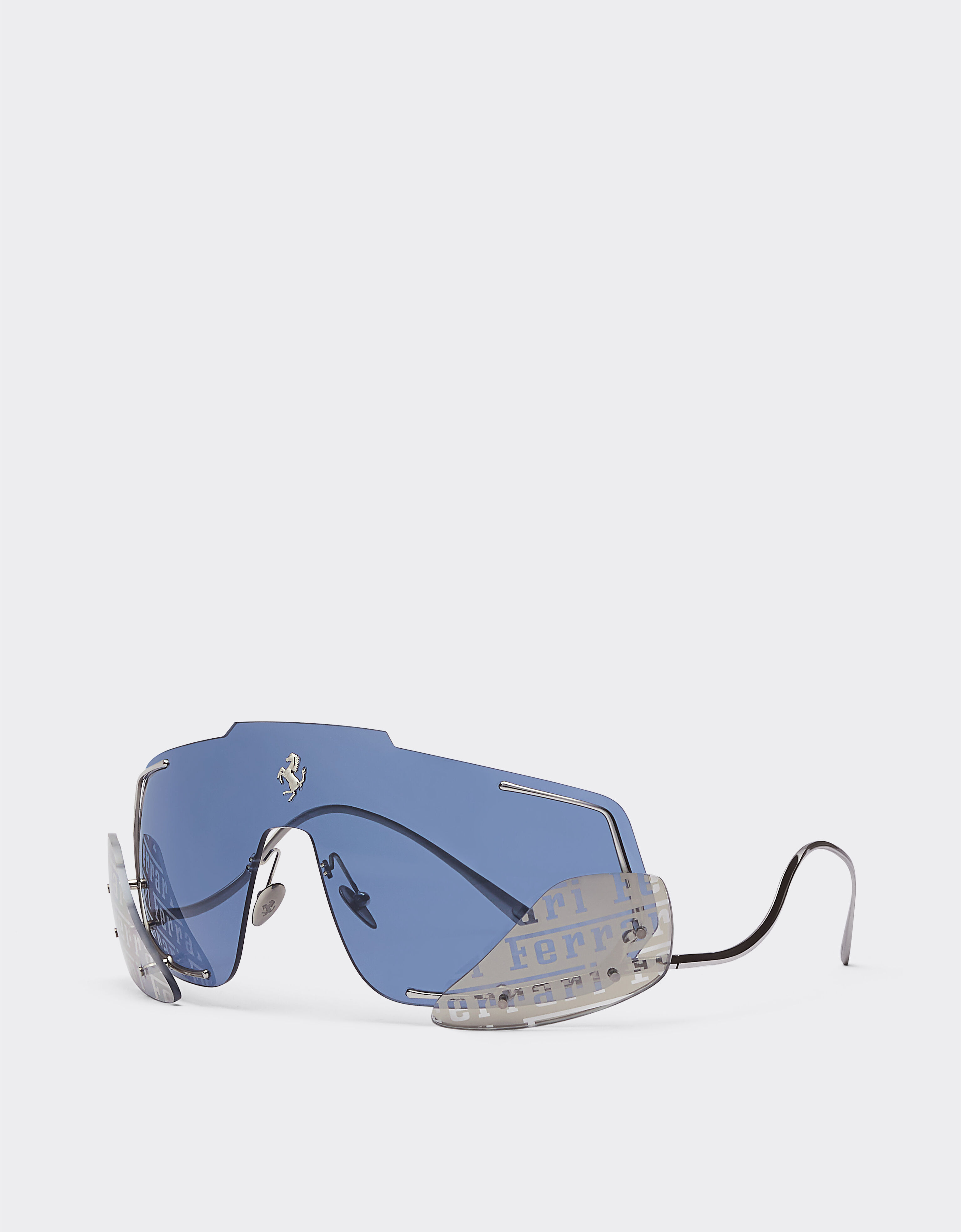 Ferrari Lunettes de soleil Ferrari avec verres bleu foncé Argent F0405f