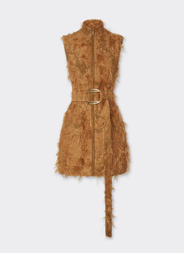 Ferrari Short dress in fil coupé Camel 49837f