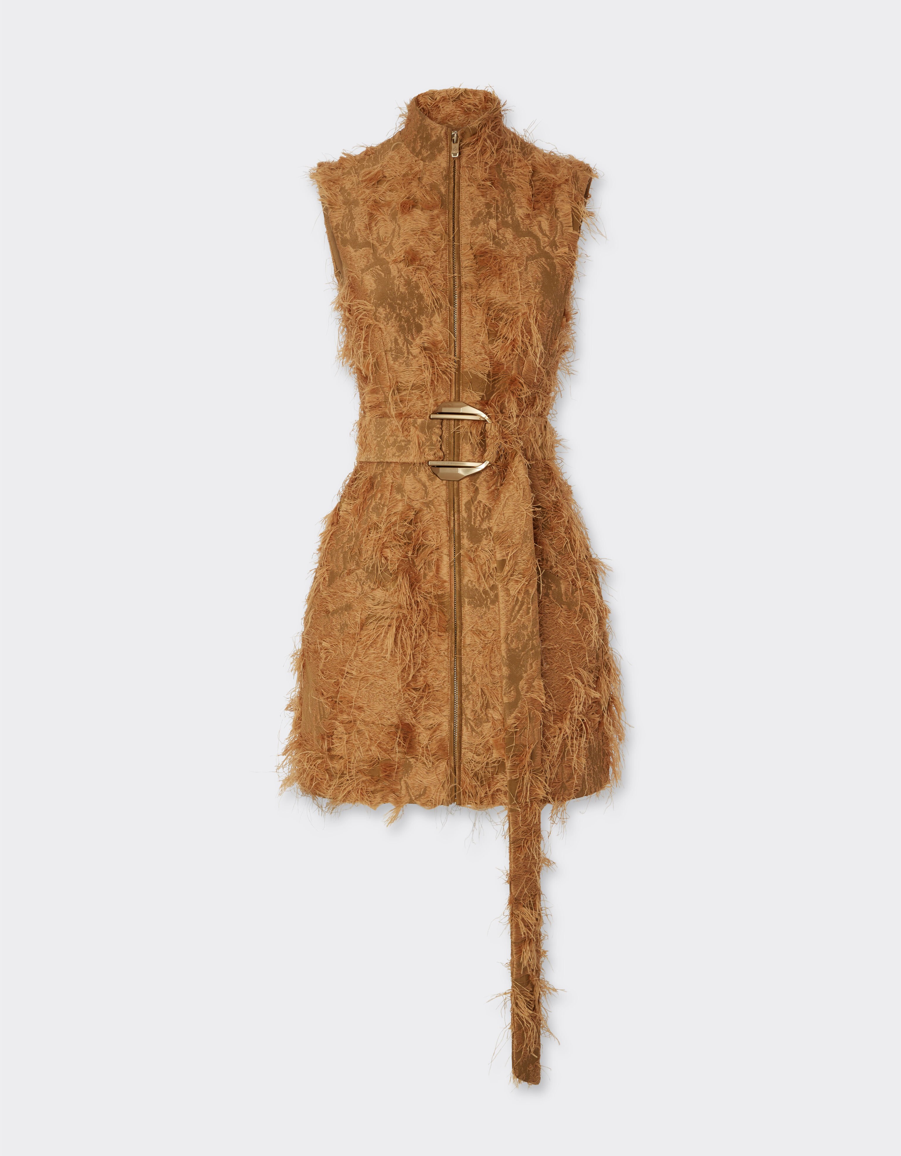 Ferrari Short dress in fil coupé Camel 49837f