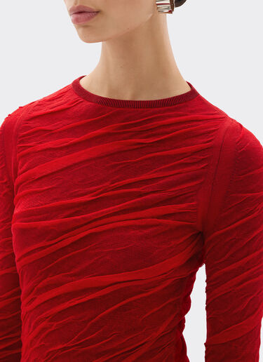 Ferrari Wool and cotton knit dress Rosso Dino 21032f
