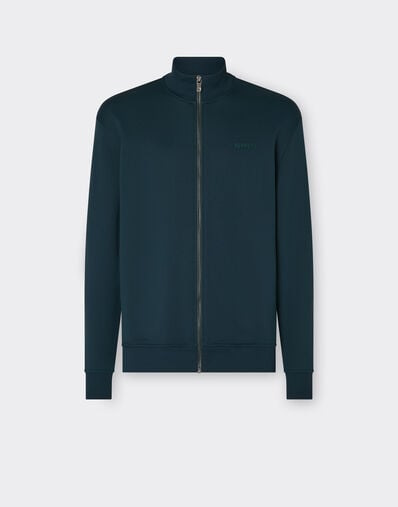 Ferrari Sweater in technical fabric with zip Army 21192f