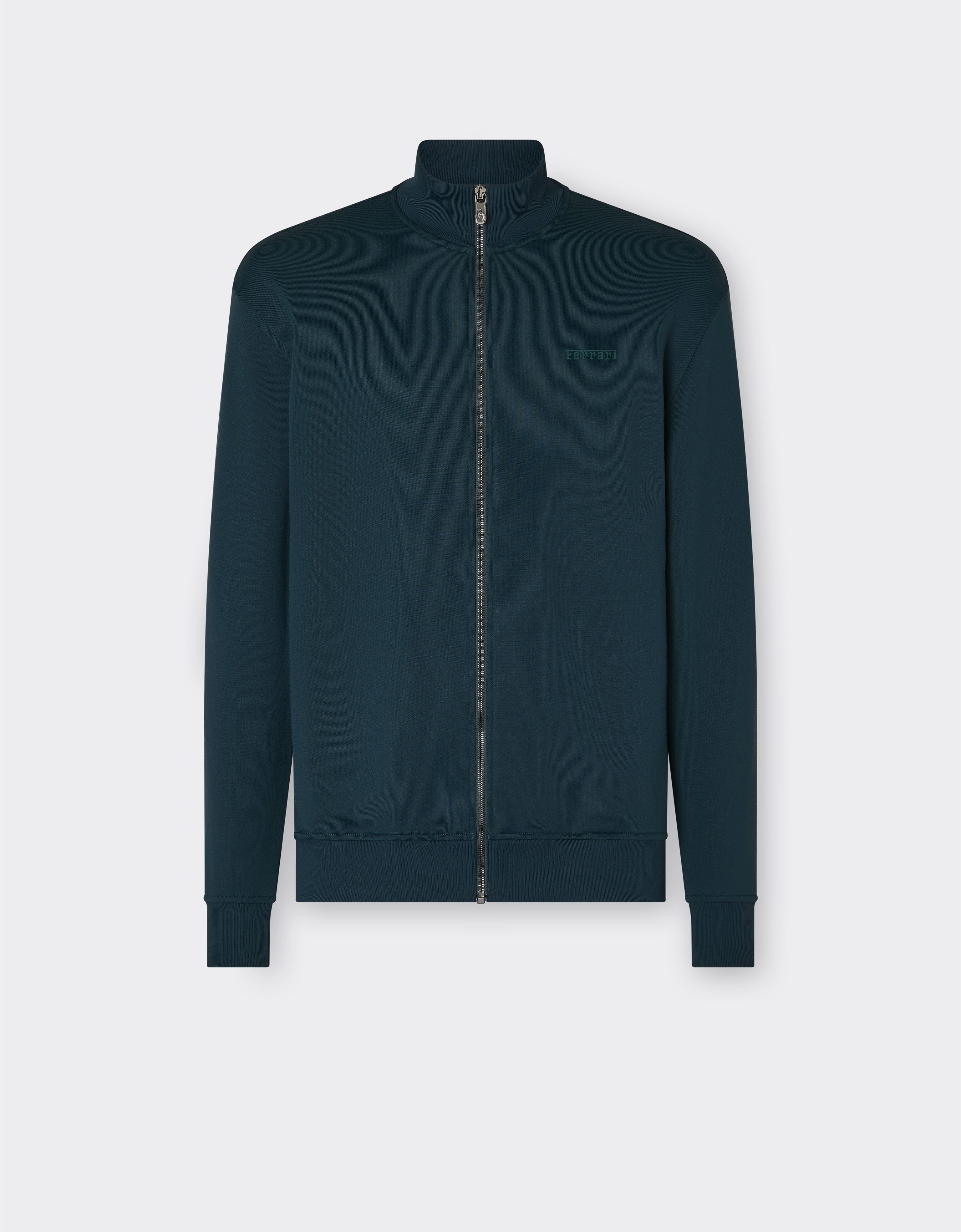 Ferrari Sweater in technical fabric with zip Army 21192f