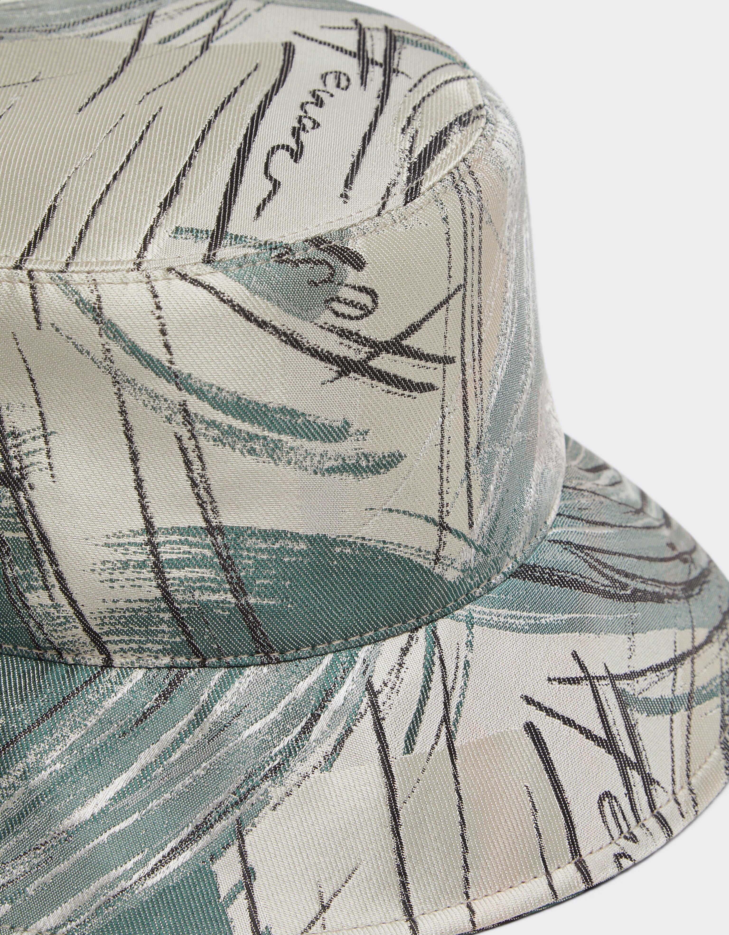 Ferrari Bucket hat in jacquard fabric with brushed motif Ecru 21938f