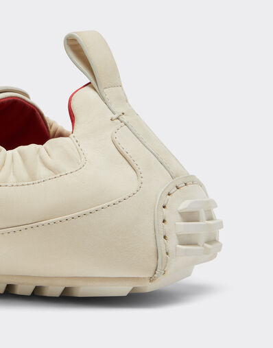 Ferrari Driving trainers in nubuck leather Ecru 22033f