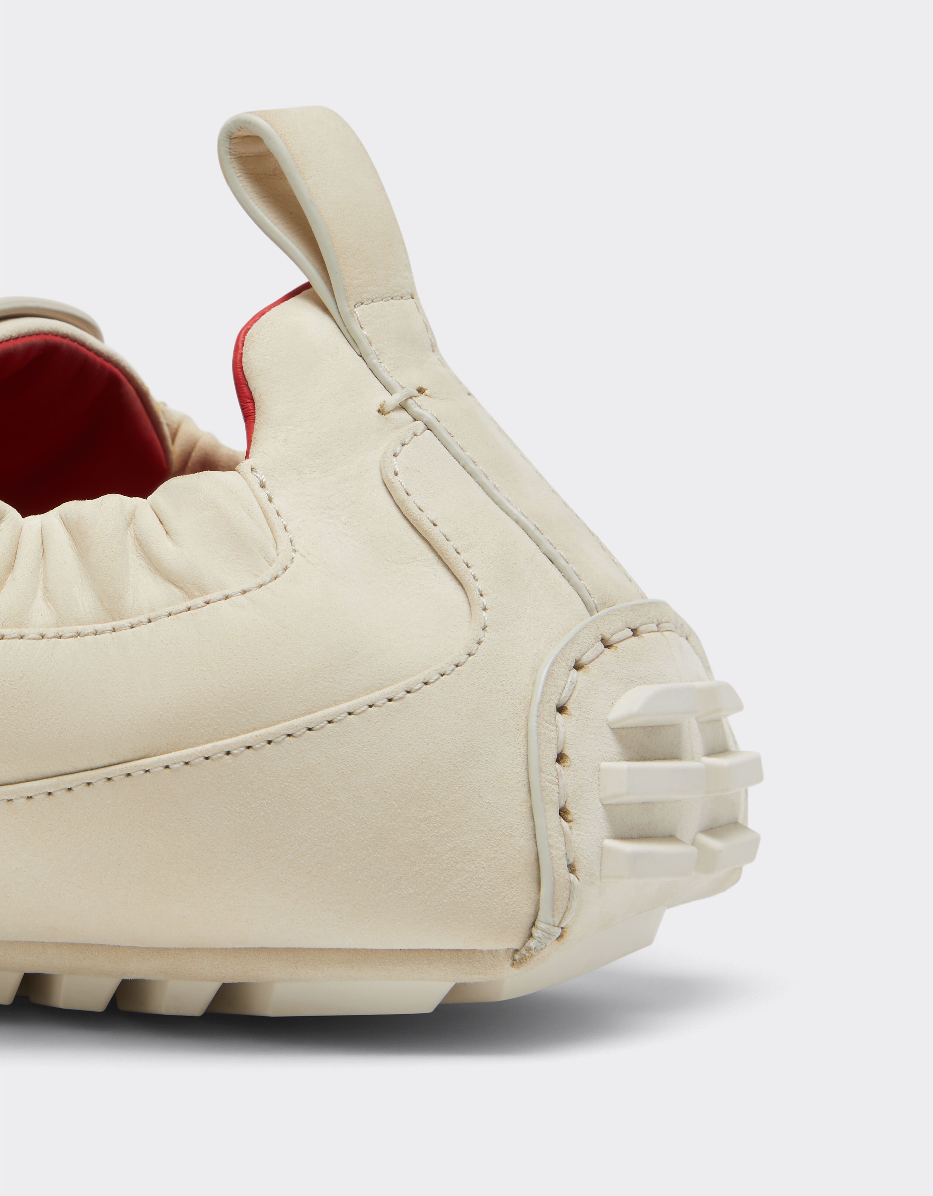 Ferrari Driving trainers in nubuck leather Ecru 22033f