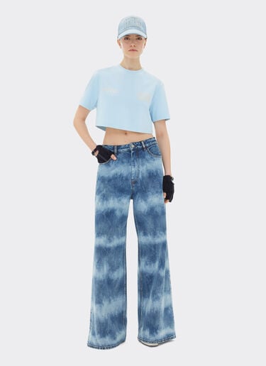 Ferrari x Charles Leclerc tie-dye denim five-pocket trousers Ferrari Ferrari x Charles Leclerc tie-dye denim five-pocket trousers Dark Denim 22779f