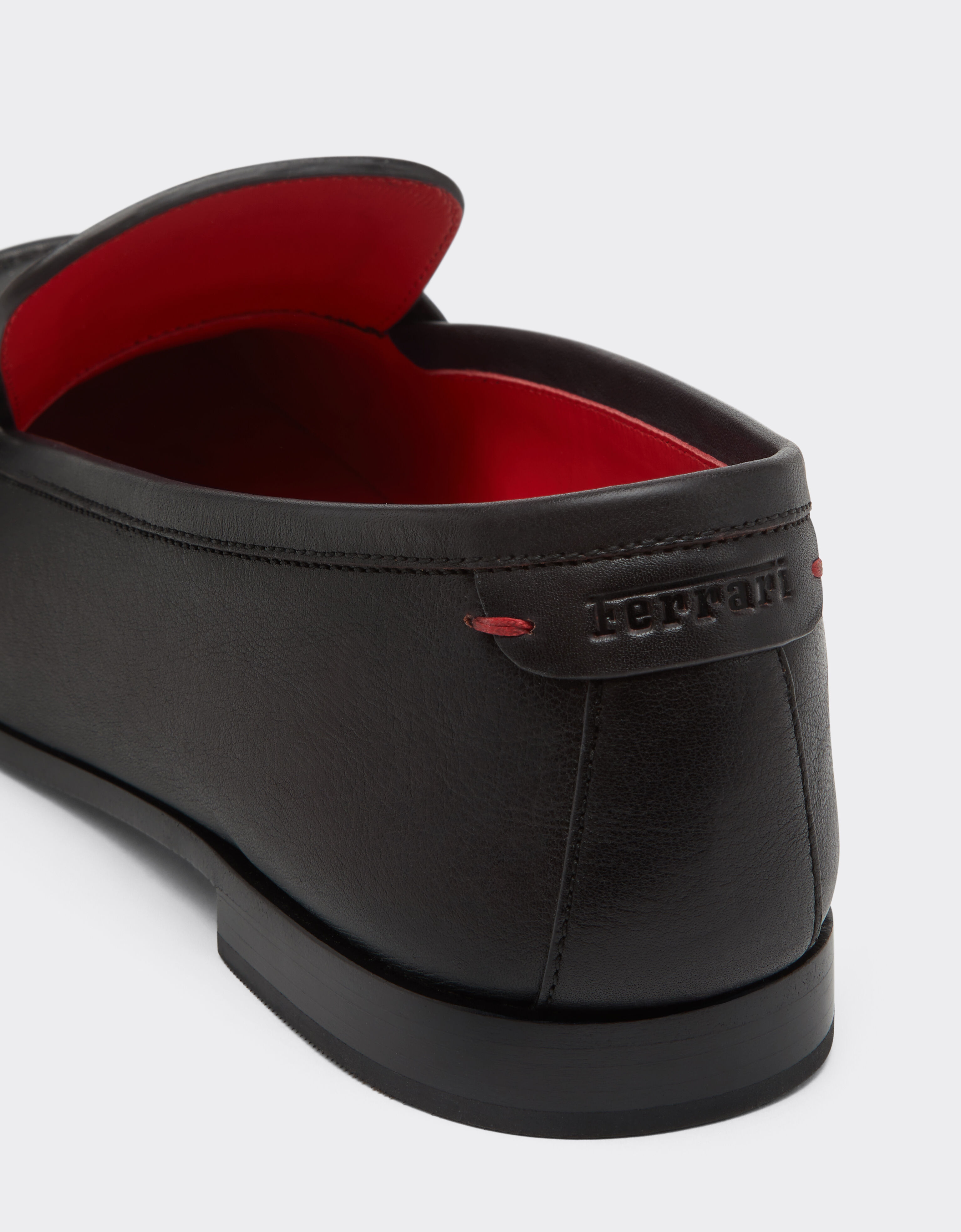 Ferrari Buffered leather loafers Dark brown 49887f