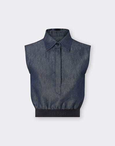 Ferrari Camisa tricotina efecto denim Denim oscuro 22441f