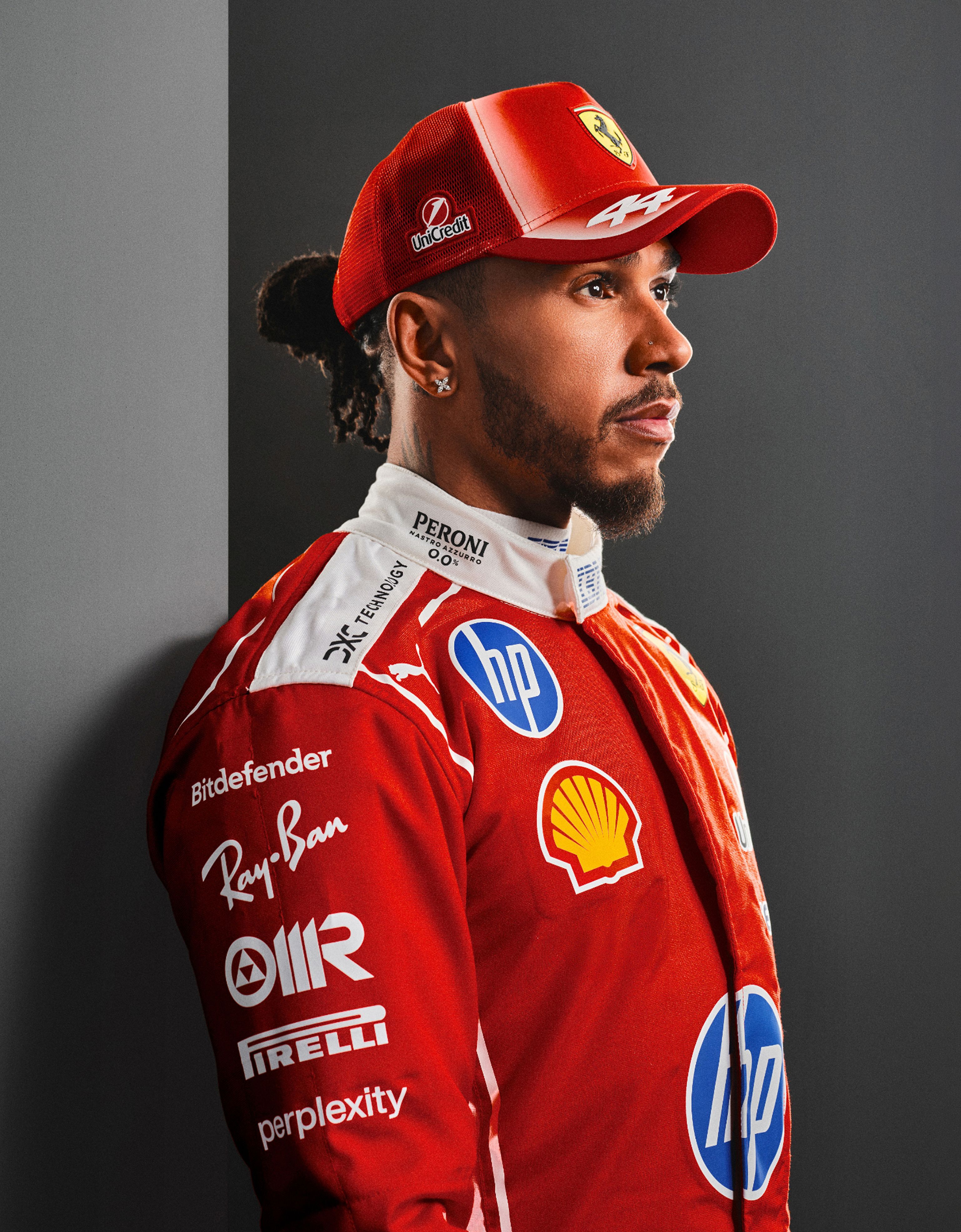 Ferrari Hamilton Replica 2026 PumaTrucker Cap for Scuderia Ferrari HP Rosso LA0HHf