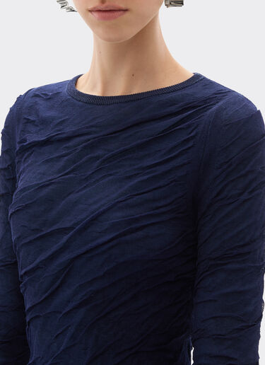 Pull slim en laine et coton Ferrari Pull slim en laine et coton Bleu marine 21034f