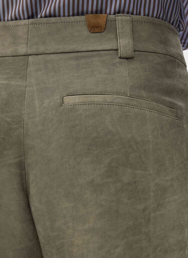 Pantaloni in Cady di Viscosa con Effetto Lavato Ferrari Pantaloni in Cady di Viscosa con Effetto Lavato Olive green CWMTR0016WVI0005f