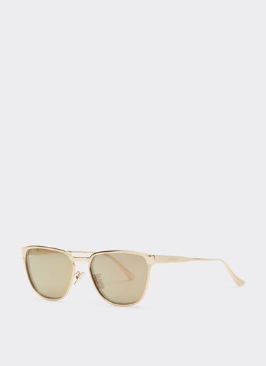 Ferrari Lunettes de soleil Ferrari en métal doré avec verres dorés miroirs Oro LA0LCf