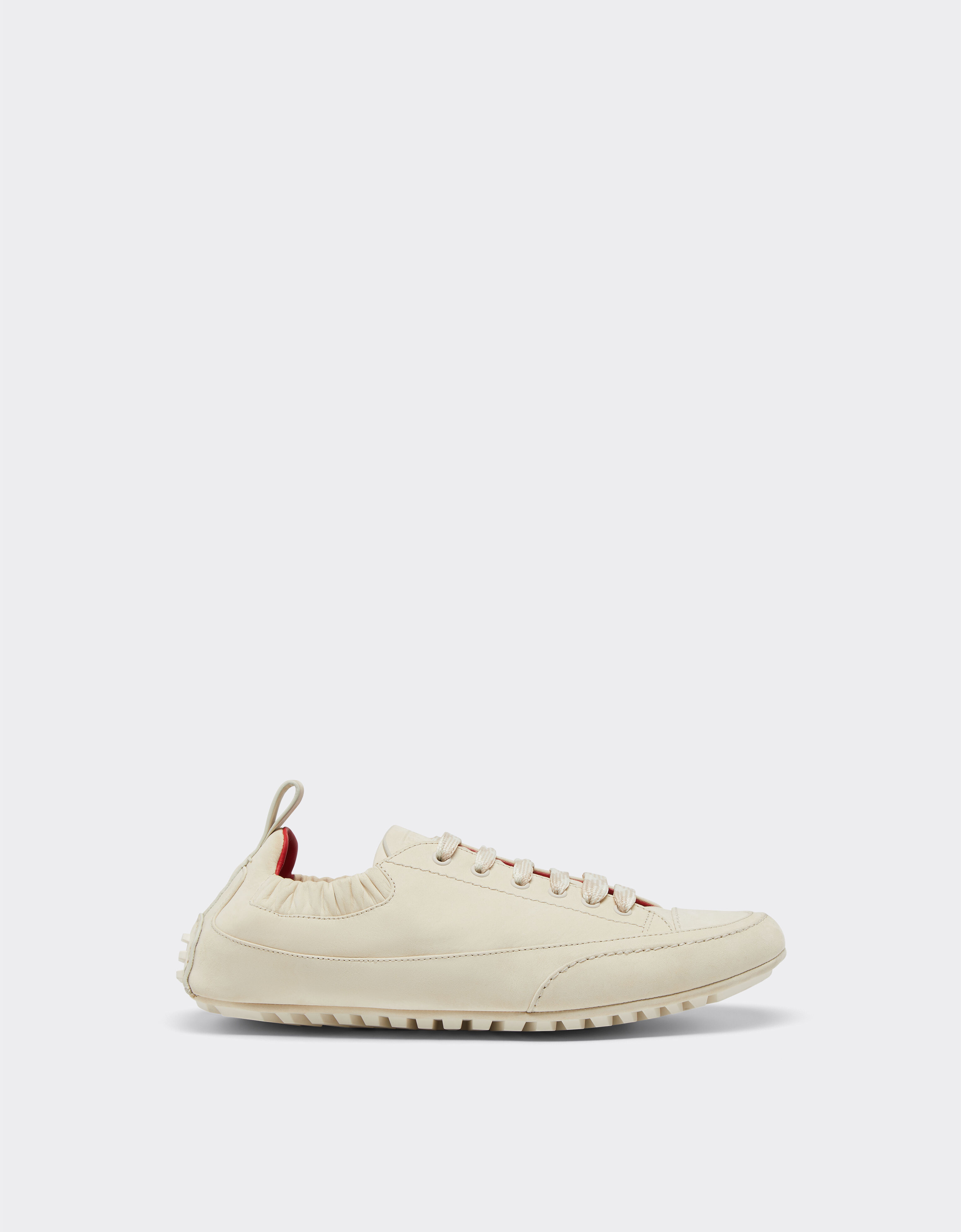 Ferrari Driving trainers in nubuck leather Ecru 22033f