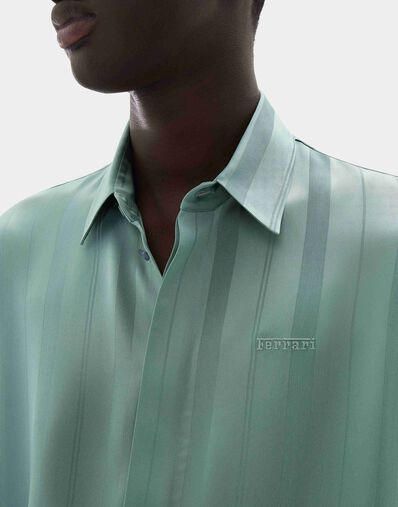 Ferrari Camisa de jacquard Riga Pekin Salvia CWMSH0021WAC0001f