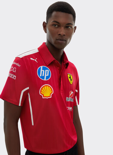Ferrari Puma for Scuderia Ferrari HP 2025 Team Pro polo shirt Cherry LA021f