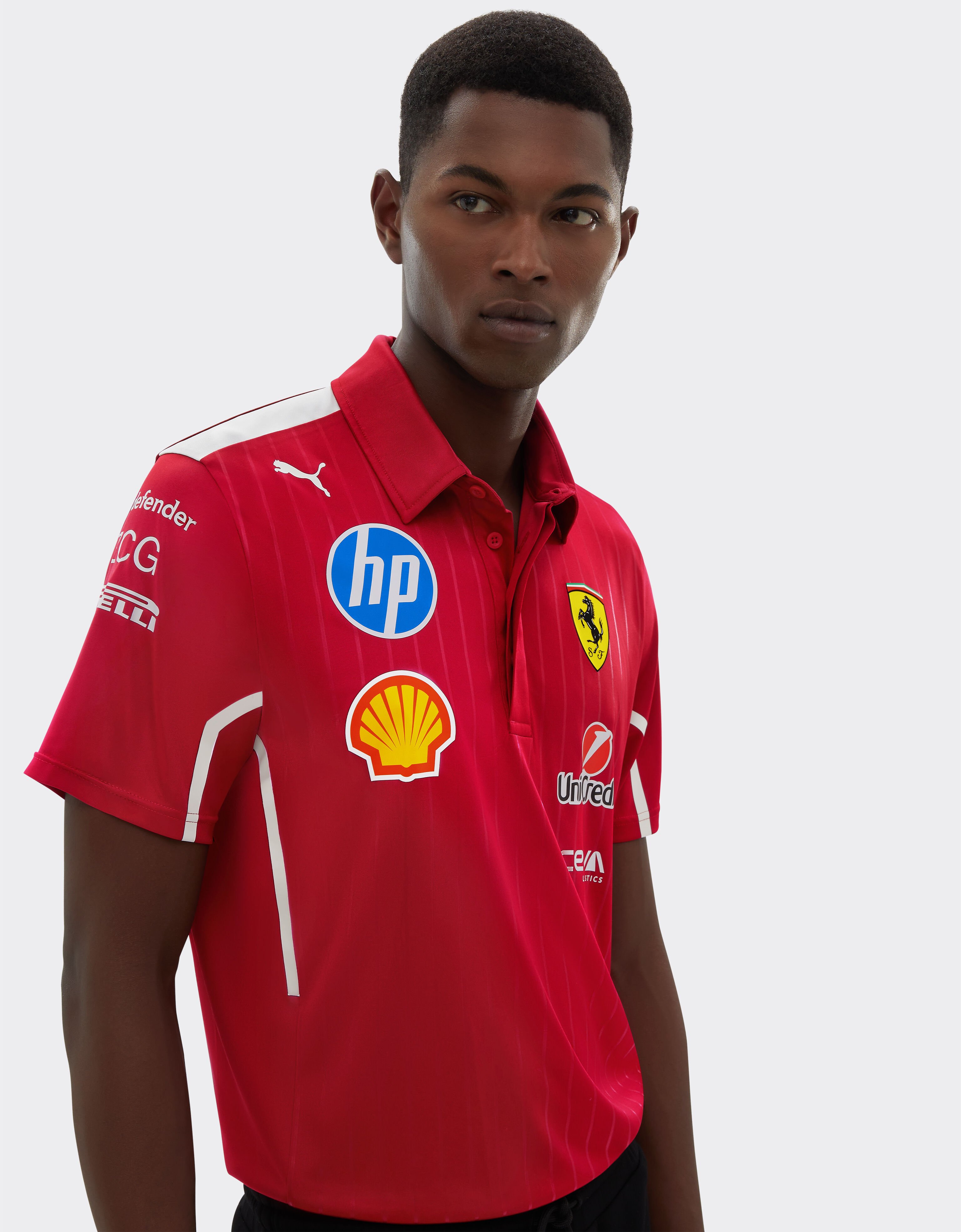 Ferrari Puma for Scuderia Ferrari HP 2025 Team Pro polo shirt Cherry LA021f