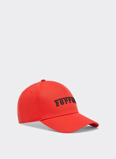 Gorra de algodón con logotipo Ferrari Ferrari Gorra de algodón con logotipo Ferrari Rojo carrera 20403f