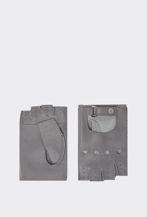 Ferrari Miami Collection fingerless driver gloves in nappa leather Dark Grey 21252f