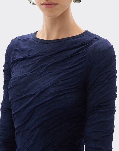 Ferrari Robe en laine et coton Bleu marine 21032f