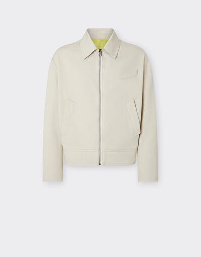 Ferrari Bomber jacket in cotton gabardine Ficus Green 22076f