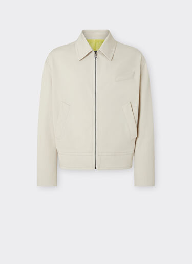 Ferrari Blouson bombardier en gabardine de coton Écru 21894f