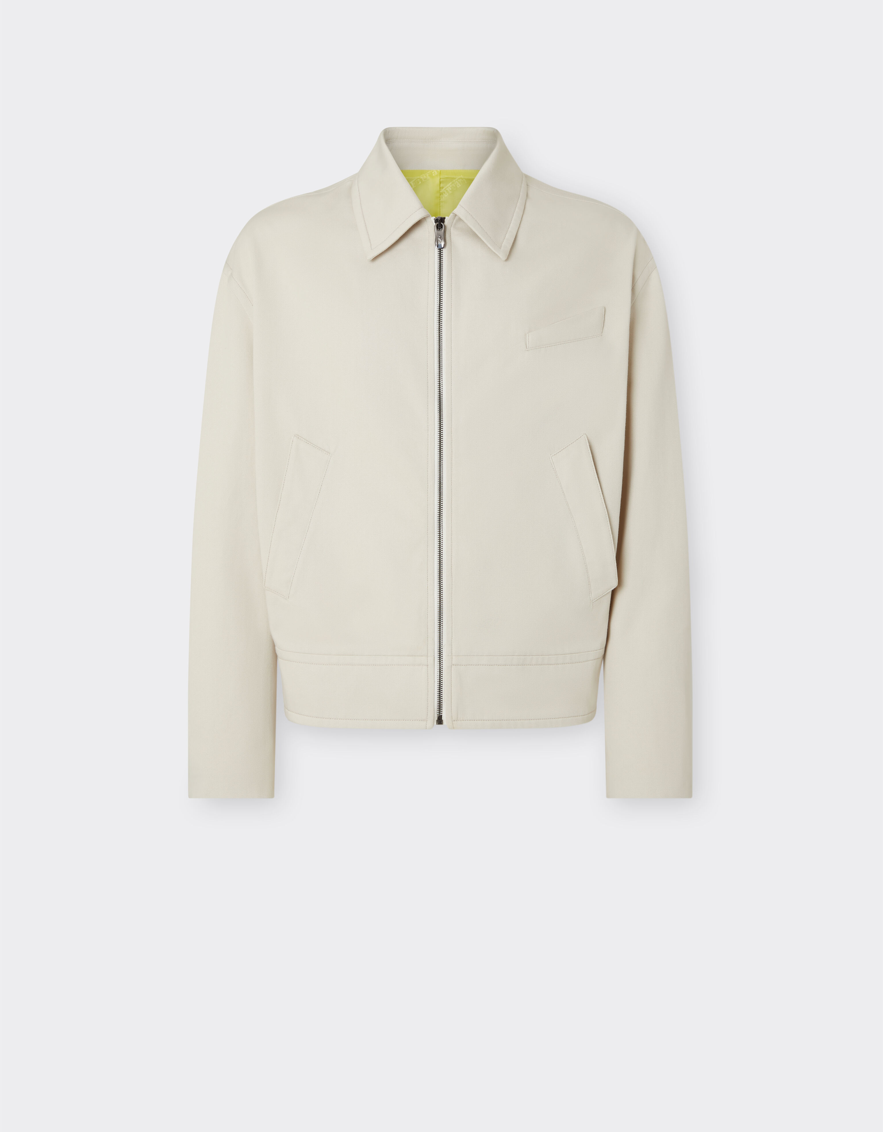 Ferrari Blouson bombardier en gabardine de coton Écru 21894f