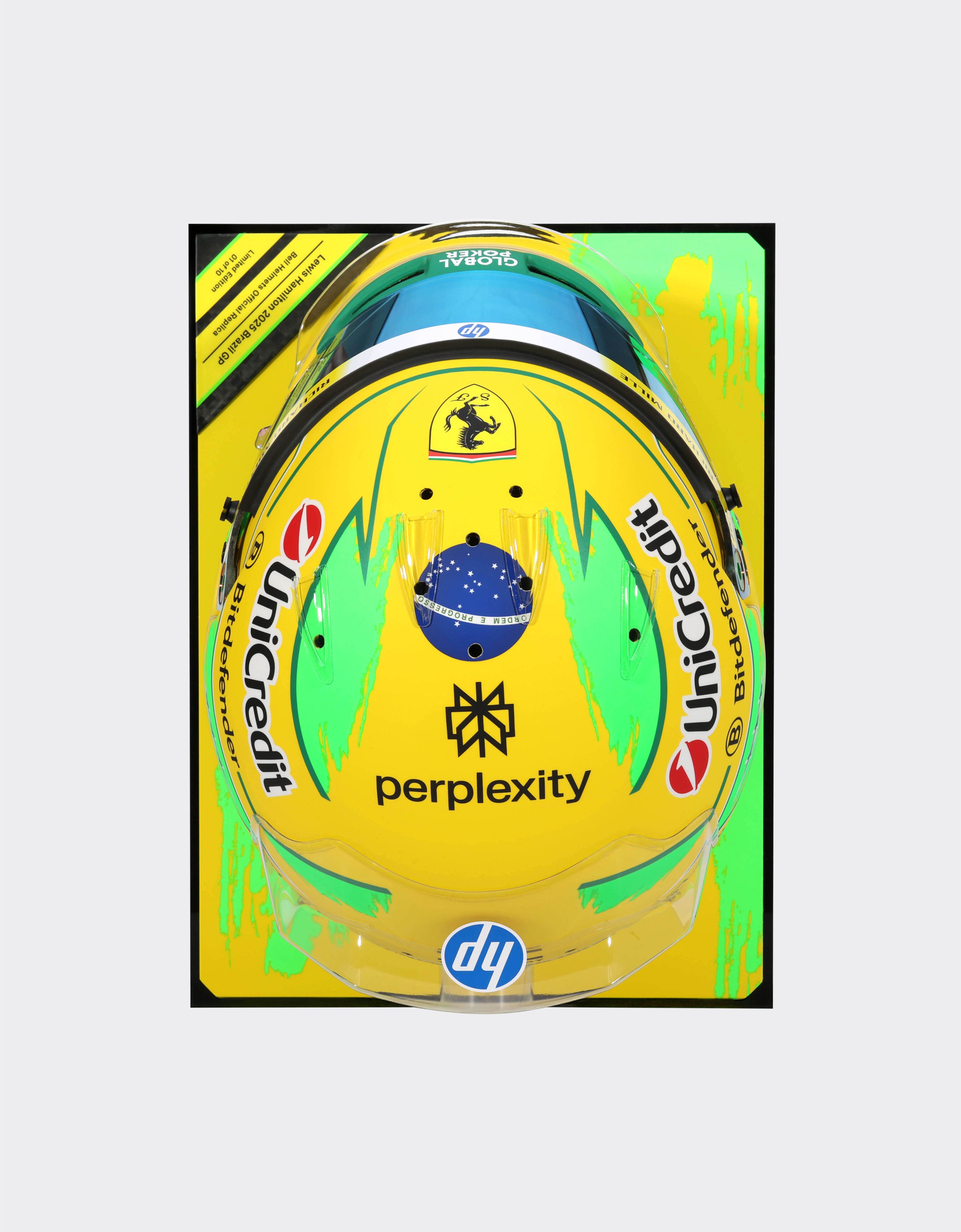 Ferrari Hamilton Brazil helmet in 1:1 scale - 2025 Special Edition MULTICOLORE LA07Gf