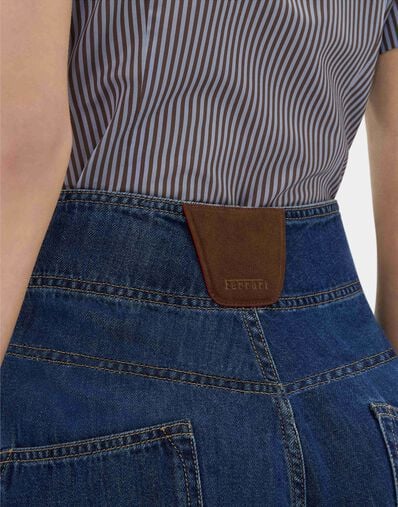 Denim Trousers with Alcantara® Details Ferrari Denim Trousers with Alcantara® Details Blu Denim CDWTR0011DCO0014f