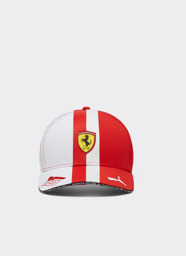 Ferrari Puma for Scuderia Ferrari Leclerc Junior hat - Monaco Special Edition Optical White F1215fK