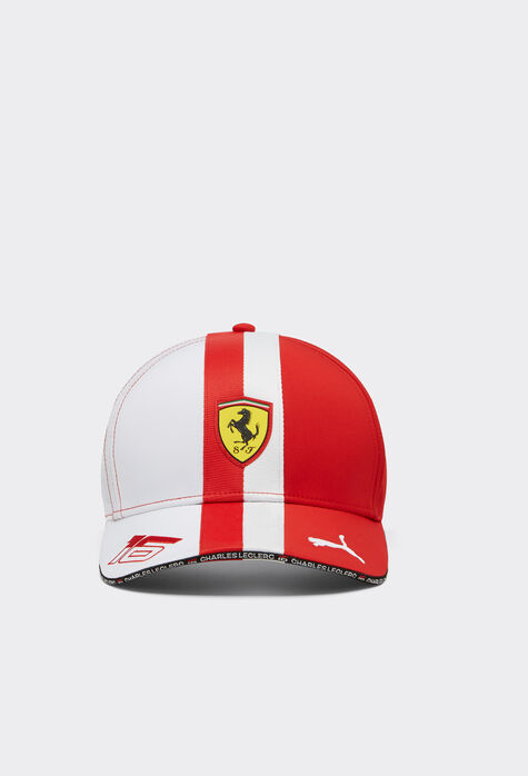 Ferrari Puma for Scuderia Ferrari Leclerc Junior hat - Monaco Special Edition Optical White F1214f