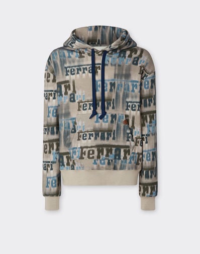 Ferrari Sweatshirt avec imprimé Ferrari Ikat Beige 22830f